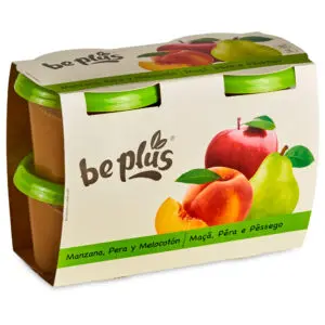 BEPLUS Tarritos de Manzana, Pera y Melocotón 4x 200g BEPLUS Tarritos de Manzana, Pera y Melocotón 4x 200g