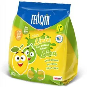 FELICITA® Soft Candies Lemon filled Lime 72g FELICITA® Soft Candies Lemon filled Lime 72g