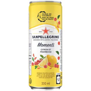 8002270646676 S.PELLEGRINO® Sparkling Momenti Citron-Framboise Pack-6 Can 33cl