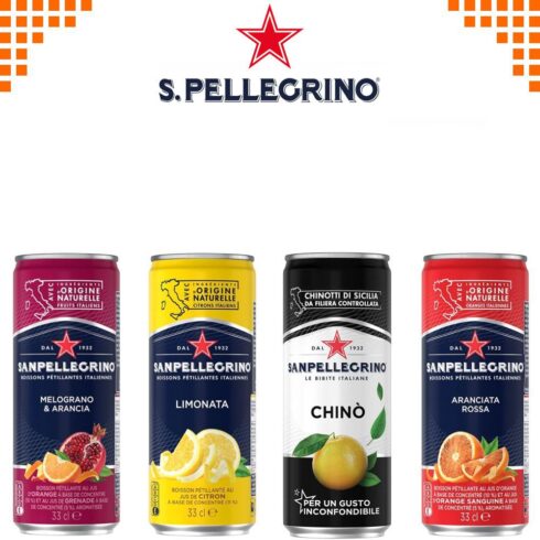 San Pellegrino sparkling flavored water cans assortment