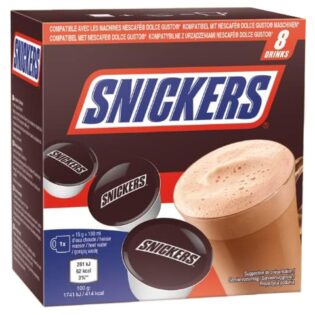 5056357908846 Snickers® Hot Chocolate Pods 8x17g 136g