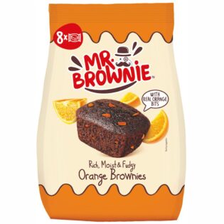 MR. BROWNIE® Chocolate Brownie with Orange Chips (8x25g) 200g