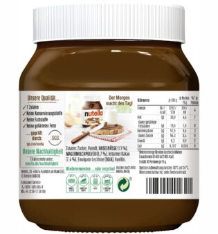 Nutella 450g back