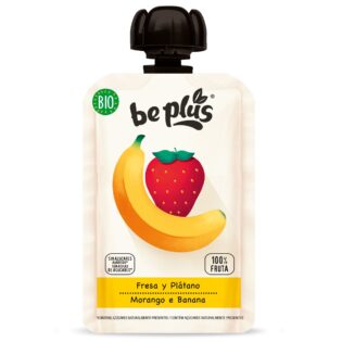 BEPLUS Bolsita de Fresa y Plátano BIO 100g
