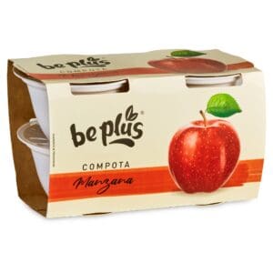 BEPLUS Compota de Manzana 4x 100g