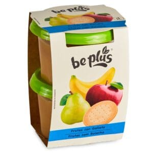 BEPLUS Tarritos de 4 Frutas con Galleta 2x 200g