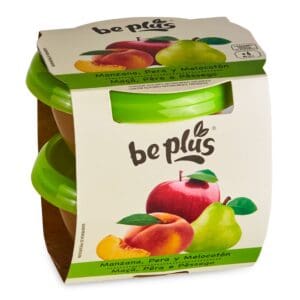 BEPLUS Tarritos de Manzana, Pera y Melocotón 2x 130g