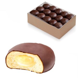 Custard filling Chocolate covered Doughnut 80g Food Service